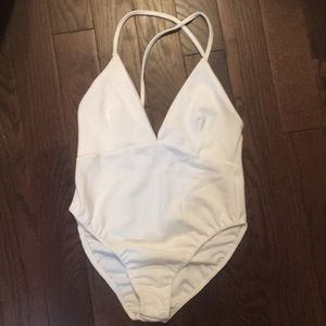 Missguided white bodysuit (M)